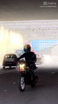 Bike Rider Glow Effect CapCut Template Free Link